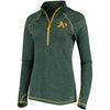 Oakland Athletics Majestic Women's Don't Stop Trying Cool Base Half-Zip Pullover Jacket - Green