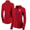 Philadelphia Phillies Majestic Women's Don't Stop Trying Half-Zip Pullover Jacket - Red