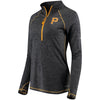 Pittsburgh Pirates Majestic Women's Don't Stop Trying Half-Zip Pullover Jacket - Charcoal