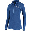 Kansas City Royals Majestic Women's Don't Stop Trying Cool Base Half-Zip Pullover Jacket - Royal