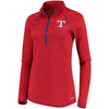 Texas Rangers Majestic Women's Don't Stop Trying Cool Base Half-Zip Pullover Jacket - Red