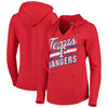 Texas Rangers Majestic Women's Prime Example Pullover Hoodie - Red