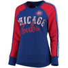 Chicago Cubs G-III 4Her by Carl Banks Women's Perfect Pitch Pullover Sweatshirt - Royal/Red