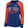 New York Mets G-III 4Her by Carl Banks Women's Perfect Pitch Pullover Sweatshirt - Royal/Orange