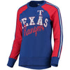 Texas Rangers G-III 4Her by Carl Banks Women's Perfect Pitch Pullover Sweatshirt - Royal/Red
