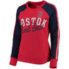 Boston Red Sox G-III 4Her by Carl Banks Women's Perfect Pitch Pullover Sweatshirt - Red/Navy