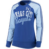 Kansas City Royals G-III 4Her by Carl Banks Women's Perfect Pitch Pullover Sweatshirt - Royal/Light Blue