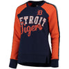 Detroit Tigers G-III 4Her by Carl Banks Women's Perfect Pitch Pullover Sweatshirt - Navy/Orange