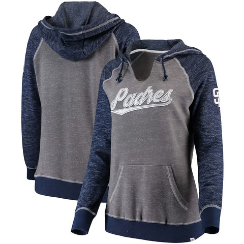 San Diego Padres Majestic Women's Absolute Confidence Hoodie - Gray
