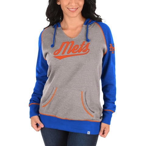 New York Mets Majestic Women's Absolute Confidence Hoodie - Gray