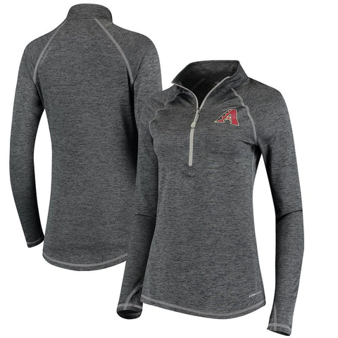 Arizona Diamondbacks Majestic Women's Don't Stop Trying Cool Base Half-Zip Pullover Jacket - Charcoal