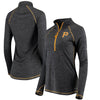 Pittsburgh Pirates Majestic Women's Don't Stop Trying Half-Zip Pullover Jacket - Charcoal
