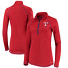 Texas Rangers Majestic Women's Don't Stop Trying Cool Base Half-Zip Pullover Jacket - Red