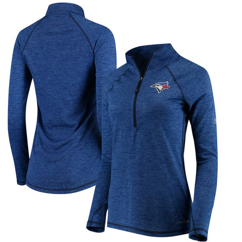 Toronto Blue Jays Majestic Women's Don't Stop Trying Half-Zip Pullover Jacket - Royal