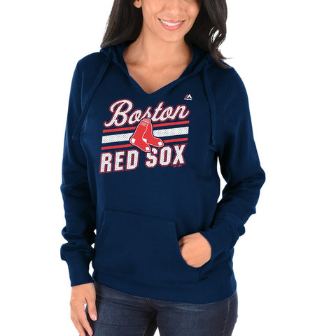 Boston Red Sox Majestic Women's Prime Example Pullover Hoodie - Navy