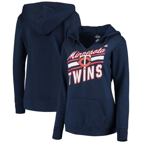 Minnesota Twins Majestic Women's Prime Example Pullover Hoodie - Navy