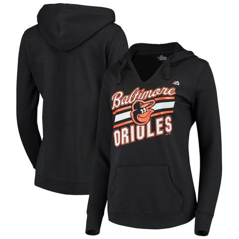 Baltimore Orioles Majestic Women's Prime Example Pullover Hoodie - Black