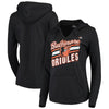 Baltimore Orioles Majestic Women's Prime Example Pullover Hoodie - Black