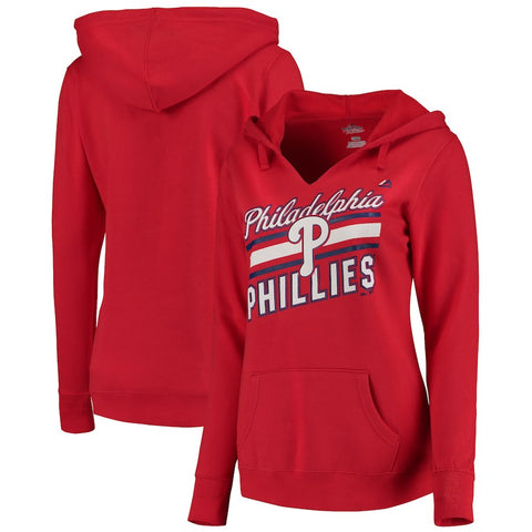Philadelphia Phillies Majestic Women's Prime Example Pullover Hoodie - Red