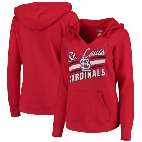 St. Louis Cardinals Majestic Women's Prime Example Pullover Hoodie - Red