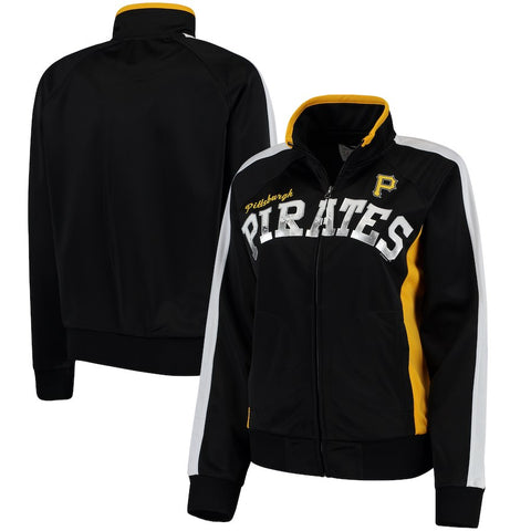 Pittsburgh Pirates G-III Sports by Carl Banks Women's Breaking Ball Full-Zip Track Jacket - Black