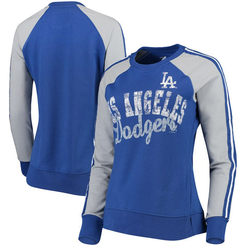 Los Angeles Dodgers G-III 4Her by Carl Banks Women's Perfect Pitch Pullover Sweatshirt - Royal/Gray