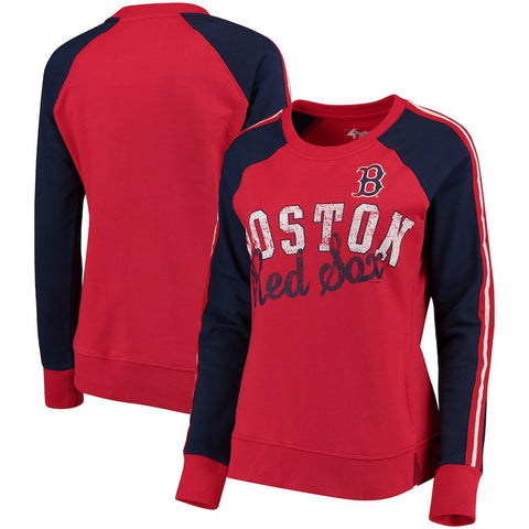 Boston Red Sox G-III 4Her by Carl Banks Women's Perfect Pitch Pullover Sweatshirt - Red/Navy