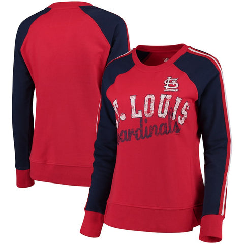 St. Louis Cardinals G-III 4Her by Carl Banks Women's Perfect Pitch Pullover Sweatshirt - Red/Navy