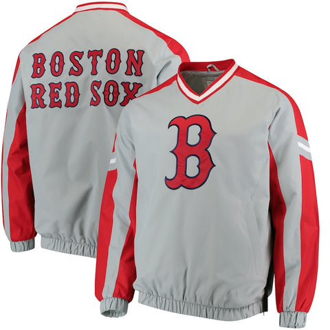 Boston Red Sox G-III Sports by Carl Banks Draft Pick V-Neck Pullover Jacket - Gray