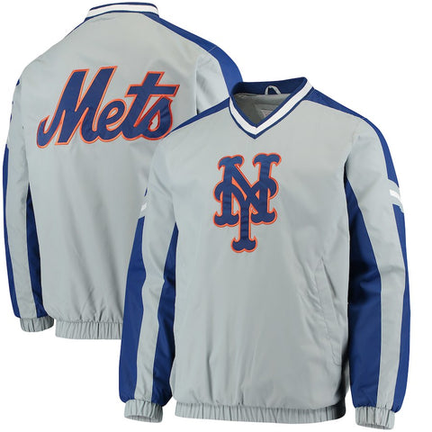 New York Mets G-III Sports by Carl Banks Draft Pick V-Neck Pullover Jacket - Gray