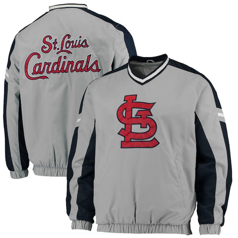 St. Louis Cardinals G-III Sports by Carl Banks Draft Pick V-Neck Pullover Jacket - Gray