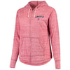 Los Angeles Angels Soft as a Grape Women's Plus Size Infield Fly Full Zip Hoodie - Heathered Red