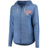 New York Mets Soft as a Grape Women's Plus Size Infield Fly Full Zip Hoodie - Heathered Royal
