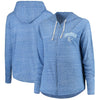 Kansas City Royals Soft as a Grape Women's Plus Size Infield Fly Full Zip Hoodie - Heathered Royal