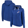 Los Angeles Dodgers Soft as a Grape Women's Plus Size Pennant Race Full-Zip Hoodie - Royal