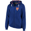 New York Mets Soft as a Grape Women's Plus Size Pennant Race Full-Zip Hoodie - Royal