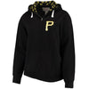 Pittsburgh Pirates Soft as a Grape Women's Plus Size Pennant Race Full-Zip Hoodie - Black
