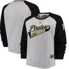 Pittsburgh Pirates Soft as a Grape Women's Plus Size Payoff Pitch Color Blocked Sweatshirt - Gray/Black