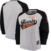 San Francisco Giants Soft as a Grape Women's Plus Size Payoff Pitch Color Blocked Sweatshirt - Gray/Black