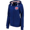 Chicago Cubs Soft as a Grape Women's Line Drive Full-Zip Hoodie - Royal