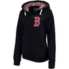 Boston Red Sox Soft as a Grape Women's Line Drive Full-Zip Hoodie - Navy