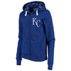 Kansas City Royals Soft as a Grape Women's Line Drive Full-Zip Hoodie - Royal