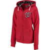Washington Nationals Soft as a Grape Women's Line Drive Full-Zip Hoodie - Red