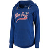 Toronto Blue Jays Soft As A Grape Women's Third Strike Tri-Blend V-Neck Pullover Hoodie - Royal