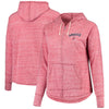 Los Angeles Angels Soft as a Grape Women's Plus Size Infield Fly Full Zip Hoodie - Heathered Red