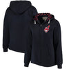 Cleveland Indians Soft as a Grape Women's Plus Size Pennant Race Full-Zip Hoodie - Navy