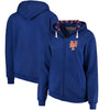 New York Mets Soft as a Grape Women's Plus Size Pennant Race Full-Zip Hoodie - Royal