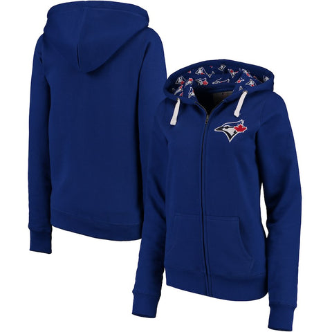 Toronto Blue Jays Soft as a Grape Women's Line Drive Full-Zip Hoodie - Royal