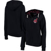 Cleveland Indians Soft as a Grape Women's Line Drive Full-Zip Hoodie - Navy