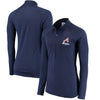 Atlanta Braves Under Armour Women's Space Performance Half-Zip Jacket - Navy